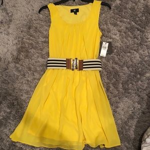Yellow dress with Belt